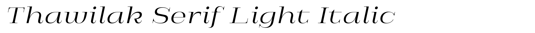 Thawilak Serif Light Italic image